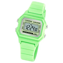 Calypso Damen Herren Armbanduhr K5802/1 Digital Kunststoff hellgrün UK5802/1