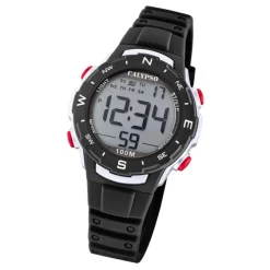 Calypso Damen Herren Armbanduhr K5801/6 Digital Kunststoff schwarz UK5801/6