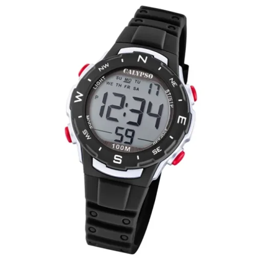 Calypso Damen Herren Armbanduhr K5801/6 Digital Kunststoff schwarz UK5801/6