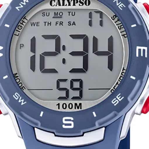 Calypso Damen Herren Armbanduhr K5801/5 Digital Kunststoff dunkelblau UK5801/5