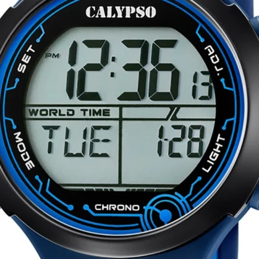 Calypso Damen Herren Armbanduhr K5799/5 Digital Kunststoff dunkelblau UK5799/5