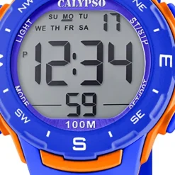 Calypso Damen Herren Armbanduhr Sport K5801/3 Digital Kunststoff blau UK5801/3