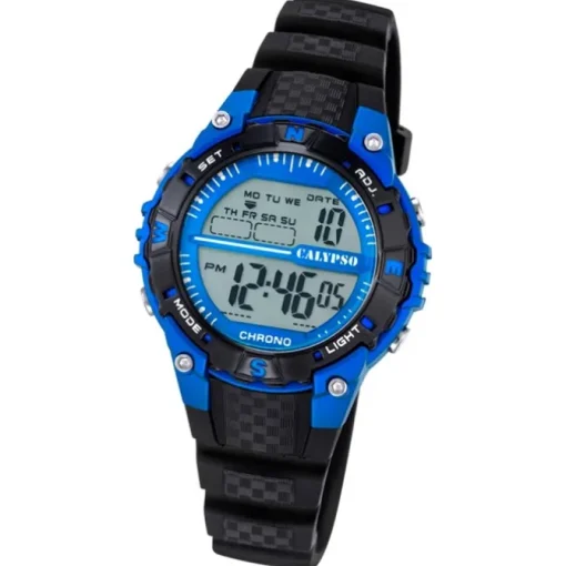 Calypso Damen Herren-Armbanduhr Dame/Boy digital Quarz PU schwarz UK5684/5