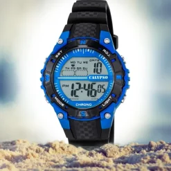 Calypso Damen Herren-Armbanduhr Dame/Boy digital Quarz PU schwarz UK5684/5