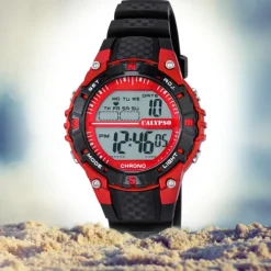Calypso Damen Herren-Armbanduhr Dame/Boy digital Quarz PU schwarz UK5684/6