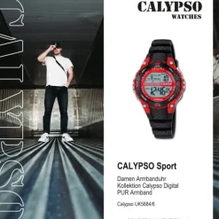 Calypso Damen Herren-Armbanduhr Dame/Boy digital Quarz PU schwarz UK5684/6