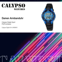 Calypso Damen Herren-Armbanduhr Dame/Boy digital Quarz PU schwarz UK5684/5