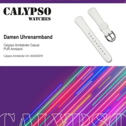 Calypso Damen Uhrenarmband 10mm PU-Band weiß für Calypso K5630 UKA5630/W
