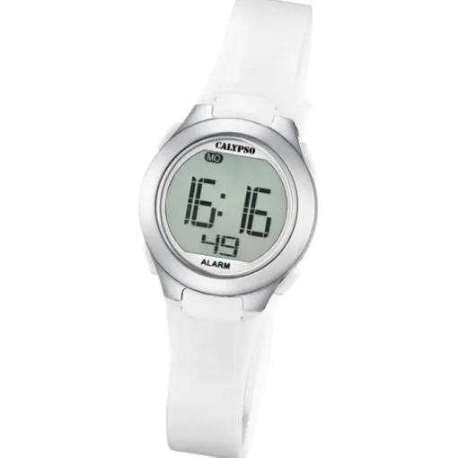 Calypso Damen-Armbanduhr Dame/Boy digital Quarz PU weiß UK5677/1