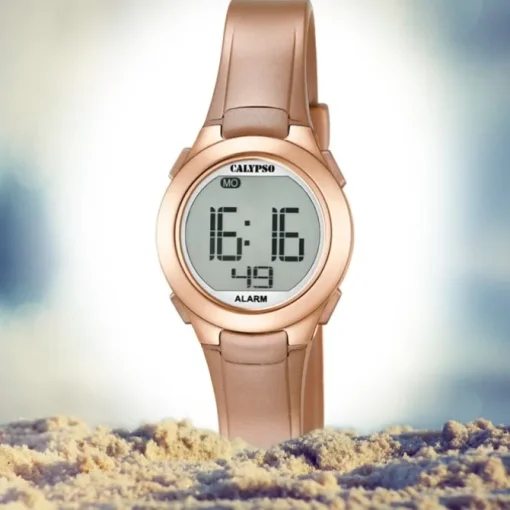 Calypso Damen-Armbanduhr Dame/Boy digital Quarz PU roségold UK5677/3
