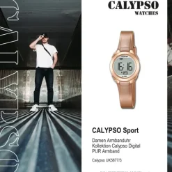 Calypso Damen-Armbanduhr Dame/Boy digital Quarz PU roségold UK5677/3