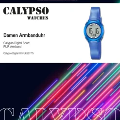 Calypso Damen-Armbanduhr Dame/Boy digital Quarz PU blau UK5677/5