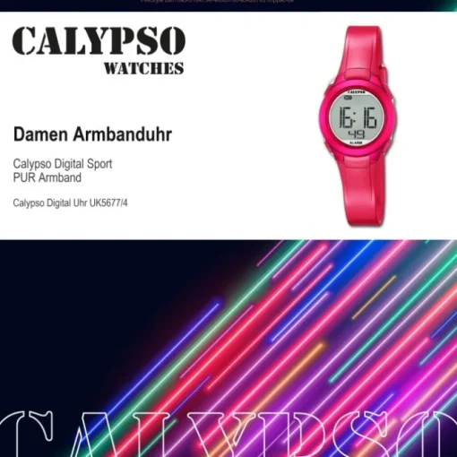 Calypso Damen-Armbanduhr Dame/Boy digital Quarz PU pink UK5677/4