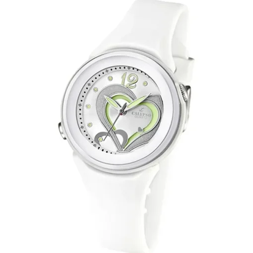 CALYPSO Damen-Armbanduhr Fashion analog Quarz-Uhr PU weiß UK5576/1