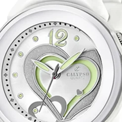 CALYPSO Damen-Armbanduhr Fashion analog Quarz-Uhr PU weiß UK5576/1