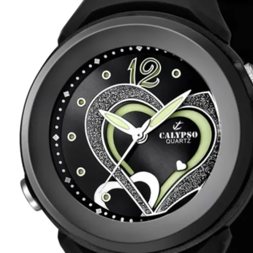 CALYPSO Damen-Armbanduhr Fashion analog Quarz-Uhr PU schwarz UK5576/6