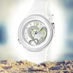 CALYPSO Damen-Armbanduhr Fashion analog Quarz-Uhr PU weiß UK5576/1