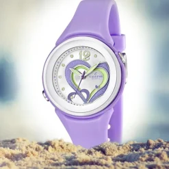 CALYPSO Damen-Armbanduhr Fashion analog Quarz-Uhr PU flieder UK5576/4