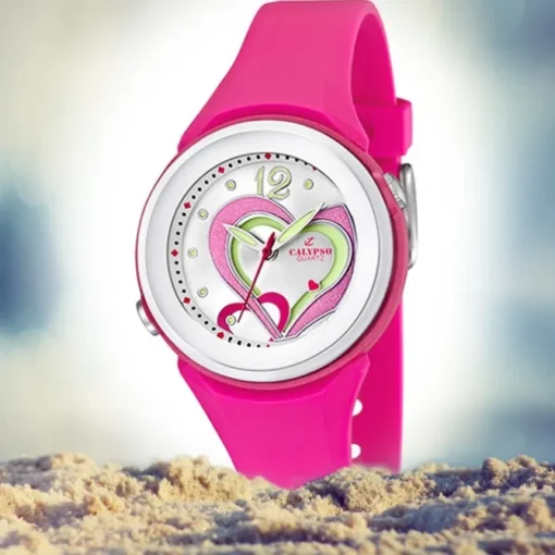 CALYPSO Damen-Armbanduhr Fashion analog Quarz-Uhr PU pink UK5576/5
