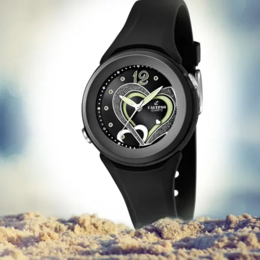 CALYPSO Damen-Armbanduhr Fashion analog Quarz-Uhr PU schwarz UK5576/6