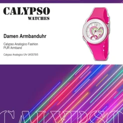 CALYPSO Damen-Armbanduhr Fashion analog Quarz-Uhr PU pink UK5576/5