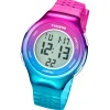 Calypso Damenuhr Kautschuk pink türkisblau Calypso Digital Armbanduhr UK5841/1
