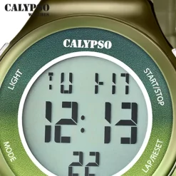 Calypso Damenuhr Kautschuk olivgrün braun Calypso Digital Armbanduhr UK5841/4