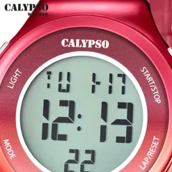 Calypso Damenuhr Kautschuk rot Calypso Digital Armbanduhr UK5841/5