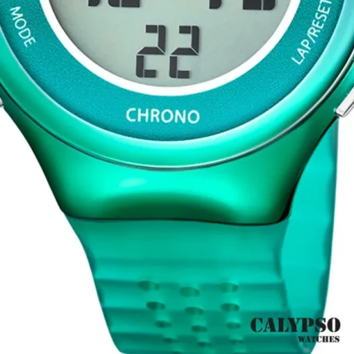 Calypso Damenuhr Kautschuk lila türkisblau Calypso Digital Armbanduhr UK5841/2