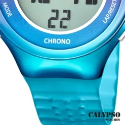 Calypso Damenuhr Kautschuk pink türkisblau Calypso Digital Armbanduhr UK5841/1