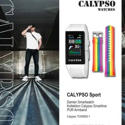 Calypso Fitness Tracker Smartime K8501-1 Smartwatch weiß, hellblau TCK8501-1 TCK8500-1