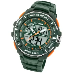 Calypso Herren Armbanduhr Street Style K5769/5 Quarz-Uhr PU grün UK5769/5