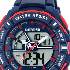 Calypso Herren Armbanduhr Street Style K5769/2 Quarz-Uhr PU blau UK5769/2