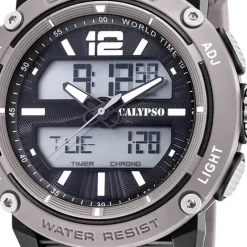 Calypso Herren Armbanduhr K5796/1 Analog-Digital Kunststoff grau UK5796/1
