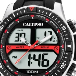 Calypso Herren Armbanduhr Street Style K5773/4 Quarz-Uhr PU schwarz UK5773/4