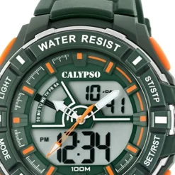 Calypso Herren Armbanduhr Street Style K5769/5 Quarz-Uhr PU grün UK5769/5