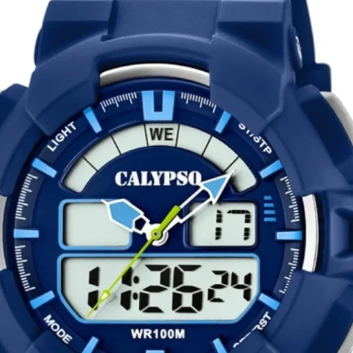 Calypso Herren Armbanduhr Street Style K5772/3 Quarz-Uhr PU blau UK5772/3