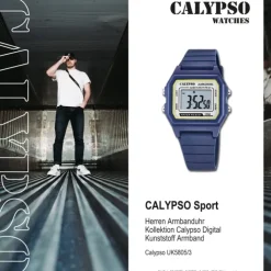Calypso Herren Armbanduhr Sport K5805/3 Digital Kunststoff dunkelblau UK5805/3