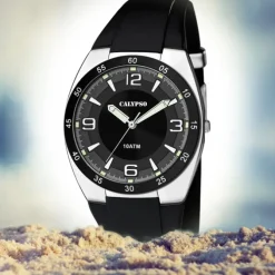 Calypso Herren Armbanduhr Street Style K5753/3 Quarz-Uhr PU schwarz UK5753/3