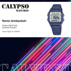 Calypso Herren Armbanduhr Sport K5805/3 Digital Kunststoff dunkelblau UK5805/3