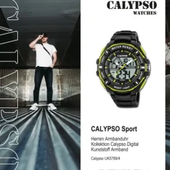 Calypso Herren Armbanduhr Street Style K5769/4 Quarz-Uhr PU schwarz UK5769/4