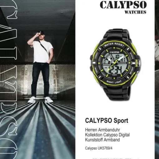 Calypso Herren Armbanduhr Street Style K5769/4 Quarz-Uhr PU schwarz UK5769/4