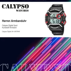 Calypso Herren Armbanduhr Xtreme K5764/6 Quarz-Uhr PU schwarz UK5764/6