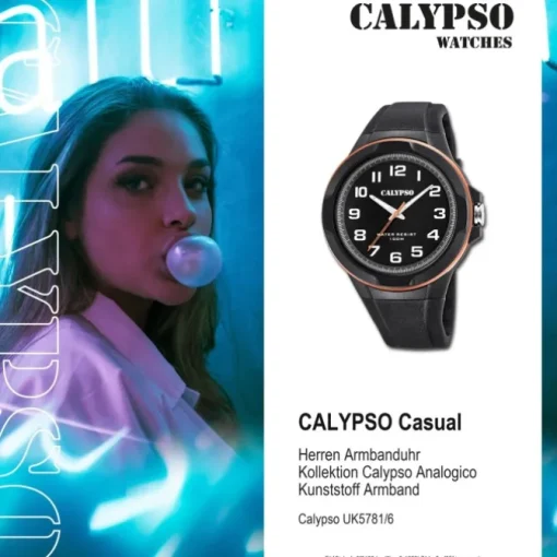 Calypso Herren Jugend Armbanduhr K5781/6 Analog Kunststoff schwarz UK5781/6