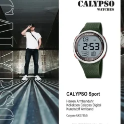 Calypso Herren Jugend Armbanduhr K5785/5 Digital Kunststoff grün UK5785/5