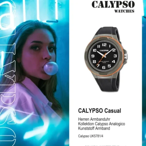 Calypso Herren Jugend Armbanduhr K5781/4 Analog Kunststoff schwarz UK5781/4