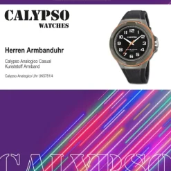 Calypso Herren Jugend Armbanduhr K5781/4 Analog Kunststoff schwarz UK5781/4