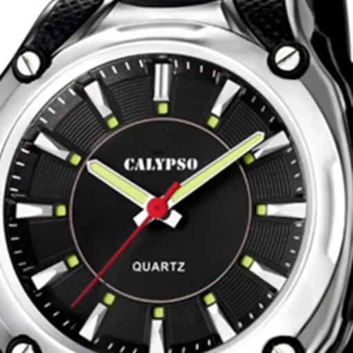 CALYPSO Herren-Armbanduhr Sport analog Quarz-Uhr PU schwarz UK5560/2