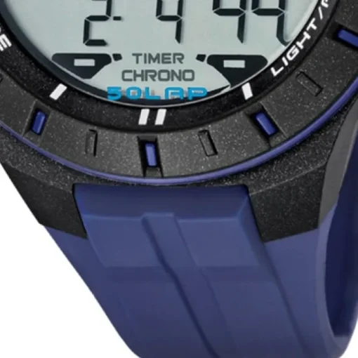 CALYPSO Herren-Armbanduhr Sport Funktinsuhr Quarz-Uhr PU blau UK5607/2