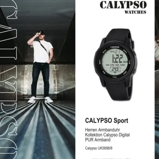 Calypso Herren-Armbanduhr Digital for Man digital Quarz PU schwarz UK5698/6
